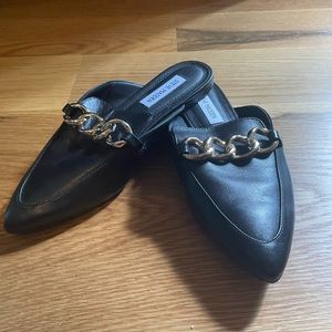 Steve Madden Faine Mule Black Leather flats size 7
